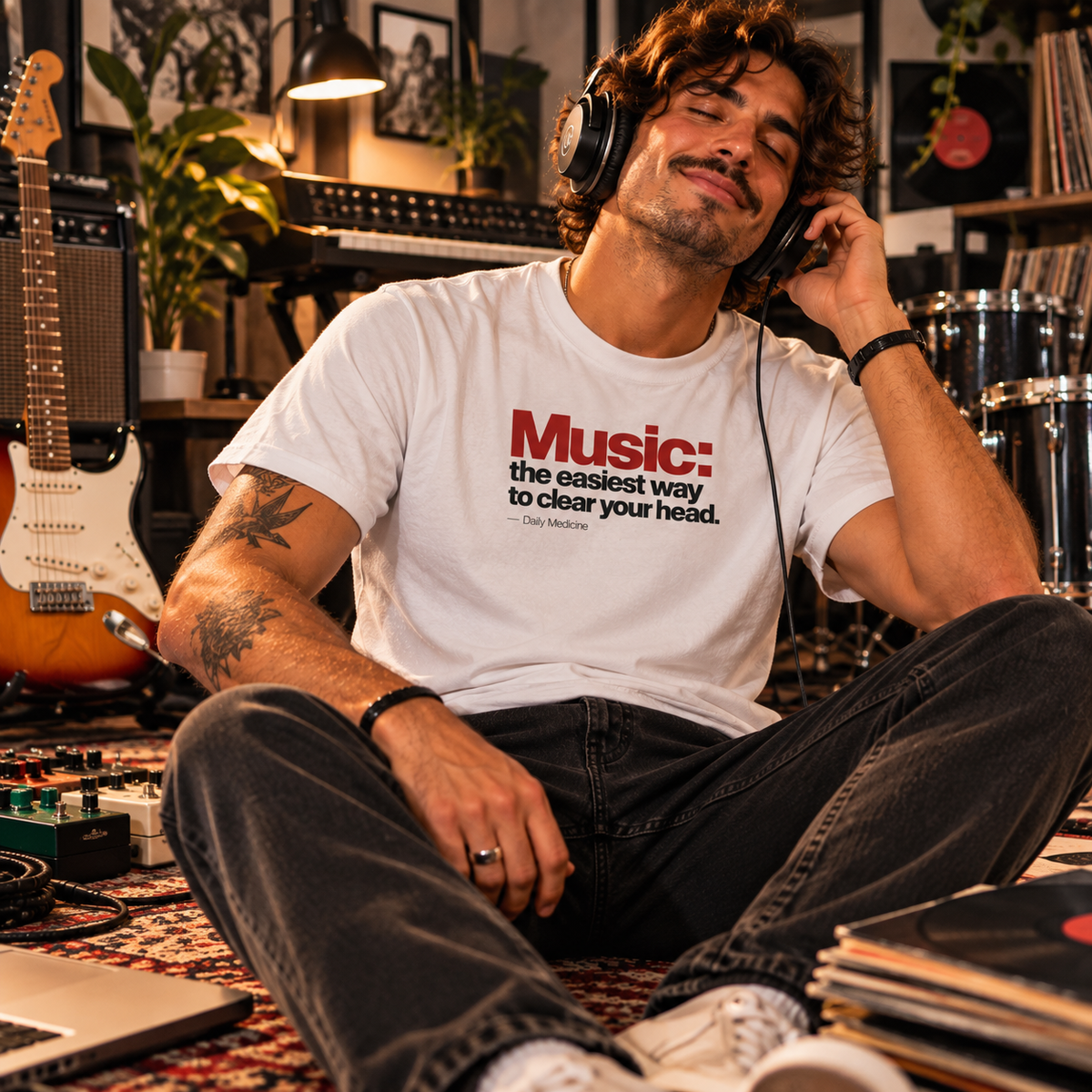Musique : le moyen le plus simple de se vider la tête, t-shirt